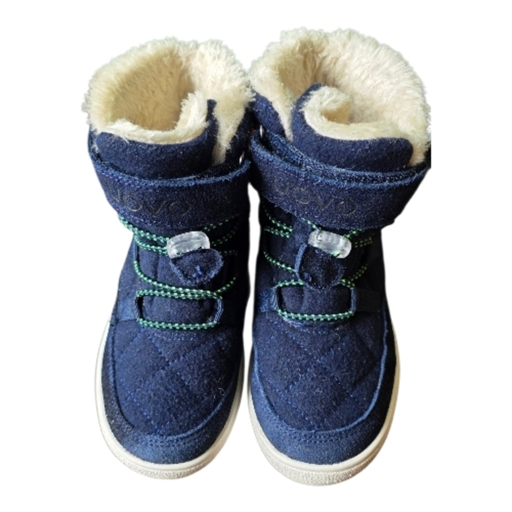 Navy Kids Boots with Cozy Lining